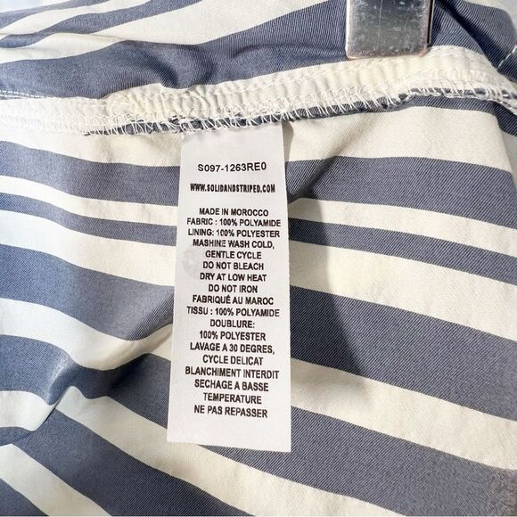 Solid and Striped Men’s Size Large Boardshort Blue Cream Stripes Swim Shorts - Picture 11 of 13